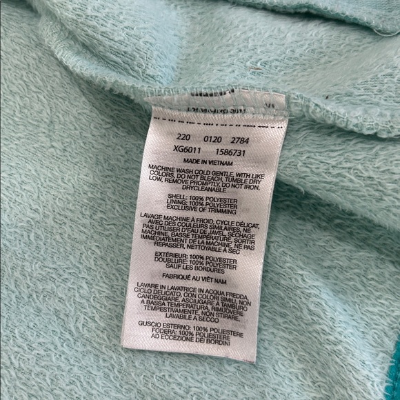 Columbia Light Blue/Turquoise Zip Fleece Jacket Girls XS 6/6X - Picture 10 of 15